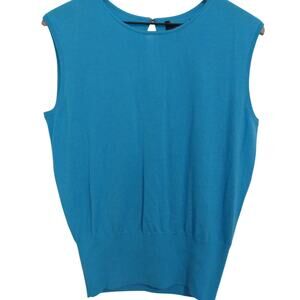 Banana Republic Womens Sz S Turquoise Joy Merino Wool Sweater Shell Tank Top